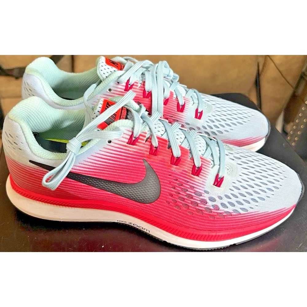 Nike Air Zoom Pegasus 34 Shoes Mica Blue/Racer Pink Women's Size 9.5